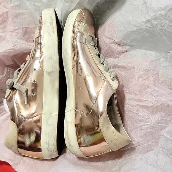Golden Goose Superstar Rose Gold Metallic Sneaker size 39 Like New Rare - Picture 5 of 8